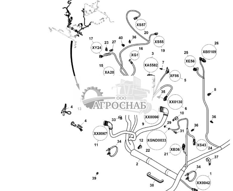 Жгут проводов двигателя, Final Tier 4 объемом 9,0 L (2 из 3) - ST870079 1191.jpg